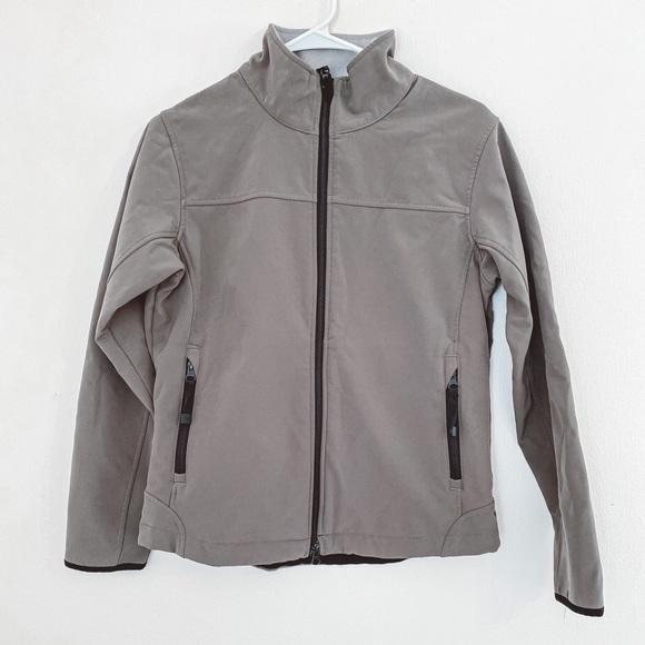 Dark/Olive green and grey rain coat/jacket- full length sleeve, collar neck - Picture 1 of 5